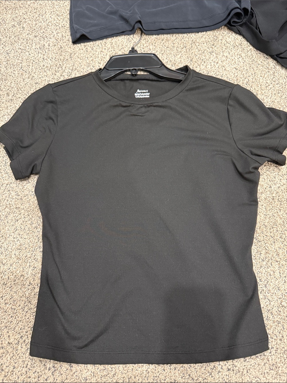 Women's Black Short Sleeve Crew Tee - Performance Fabric